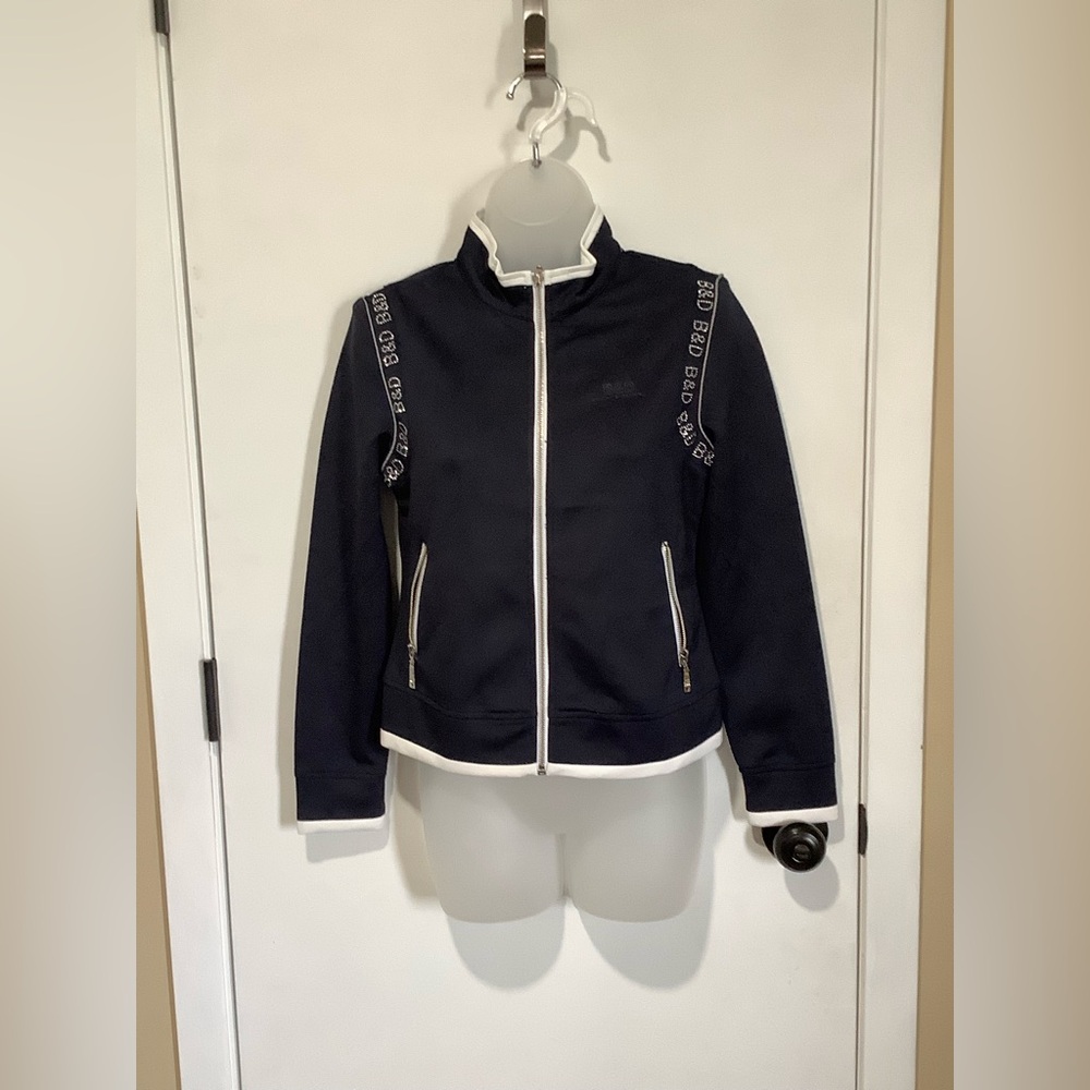 Women's Navy Bomber Jacket with White Trim